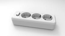Master switch 3 ways European extension socket