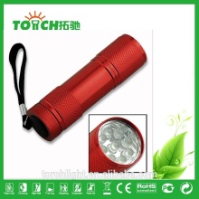 9 Led Mini Flash Torch High Quality New Design Pocket Torch Flash Light Lamp Camping for 3*AAA Battery