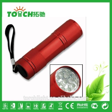 9 Led Mini Flash Torch High Quality New Design Pocket Torch Flash Light Lamp Camping for 3*AAA Battery