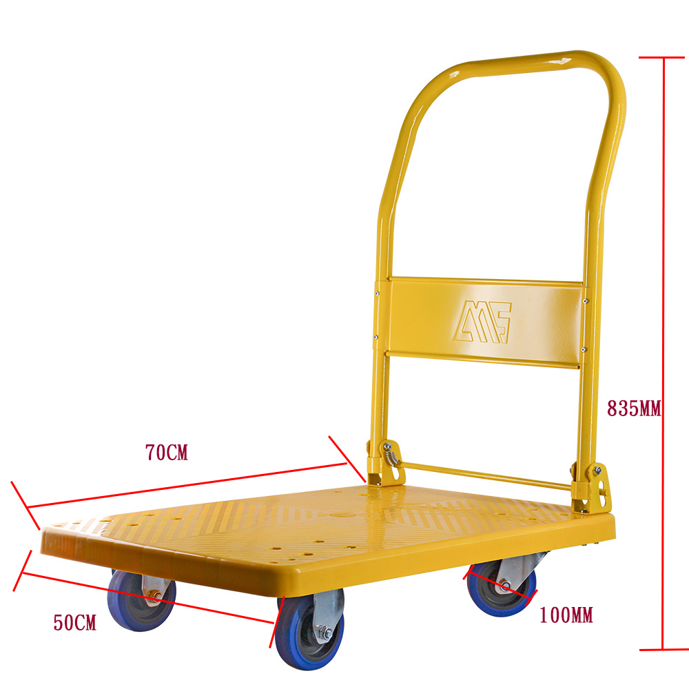 Yellow Folding Platform Trolleys