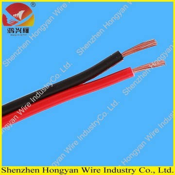 2 cores flat black and red speaker wire electrical wire