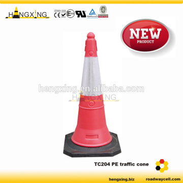 Cone: TC204 92cm PE safety road cone with reflector warning