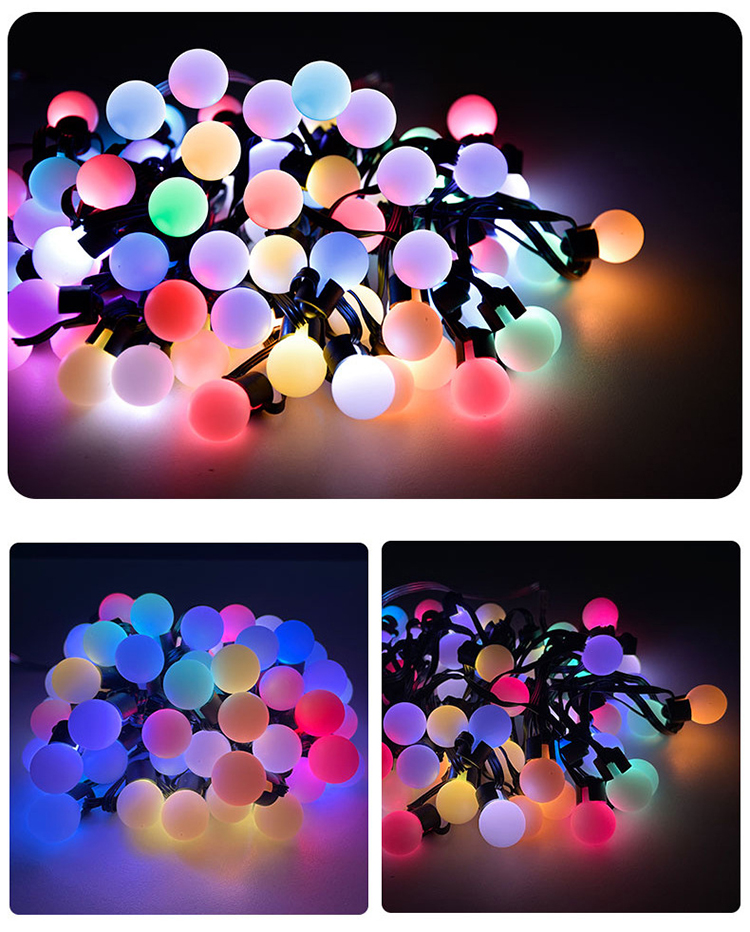 Smart Light App Control Outdoor RGB Solar Powered String Light LED Christmas Light String