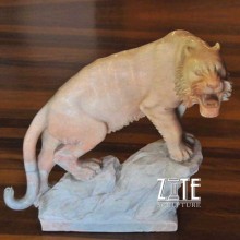 Custom carved stone animal sculpture marble panther statue