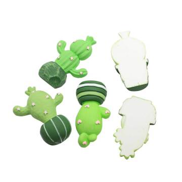 Simulation Green Cactus Resin Cabochon Beads Cute  Plant Fairy Garden Accessories Jewelry Making Ornaments