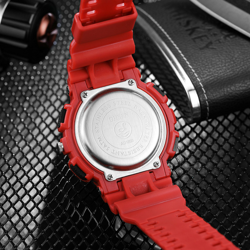 OHSEN AD1803 Men's Digital Quartz Movement Watch Fashion Colorful Plastic Analog watch