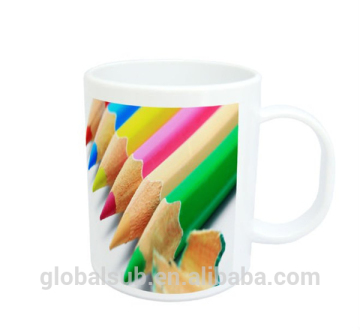 Original Plastic Mug White Coated Sublimation Blank Mug manufacturer