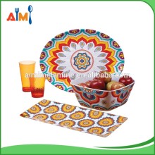 Latest food grade melamine dining plate sets