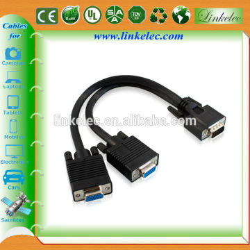 15 pin double vga to vga coaxial cable converter