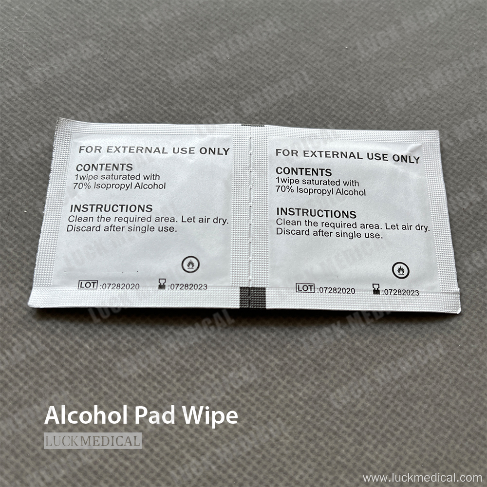 Single Packed Alcohol Wipe Pad