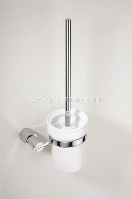 Toilet Brush Holder Ceramic Frosted Glass