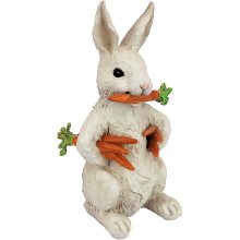 당근 부활절 장식이있는 토끼