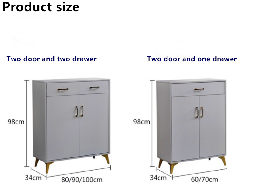 Morden due porte e due cassetti con gambe in legno massiccio