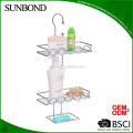 Hot selling chrome hanging bathroom tiered shower caddy