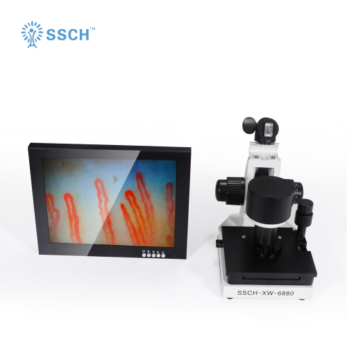 Bärbar mikroskoputrustning för mikrovaskulär testning