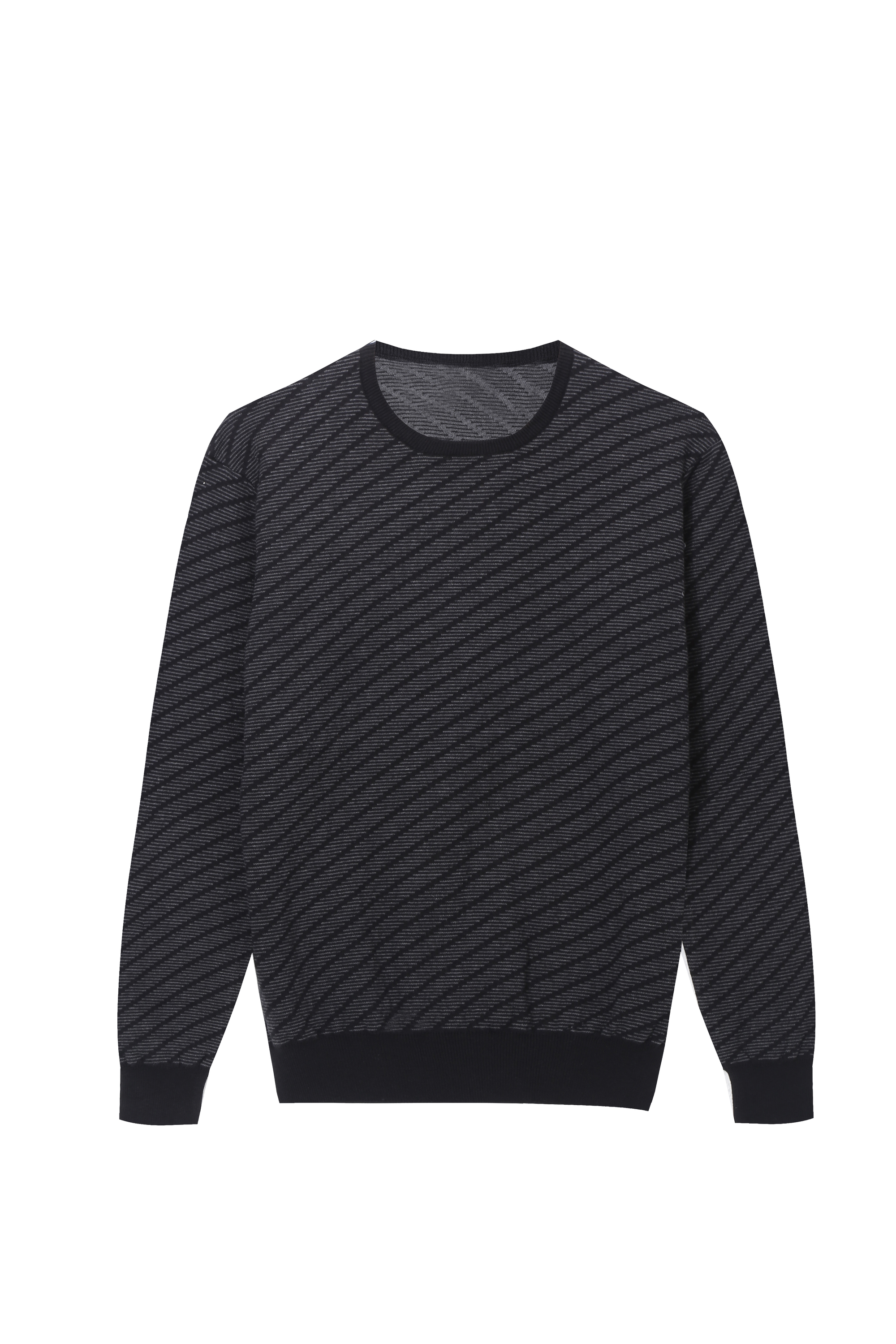 Men's Fashion Jacquard Crewneck Sweater Pullover