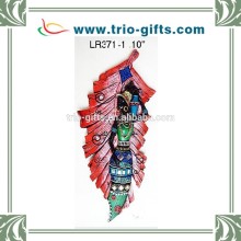 Newest customized leaf shaped resin wall plaques decor