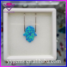 Fashion Synthetic Opal Main Gemstone 925 Sterling Silver Necklace Handmade Opal Jewelry Craft