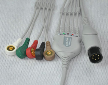 One-Piece 5 Lead ECG Cable