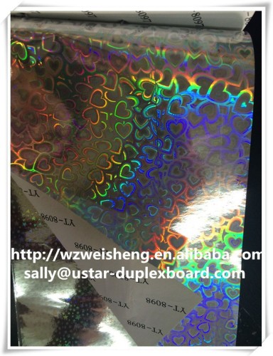 laser foil film,silver foil laminated paper,holographic metalized paper