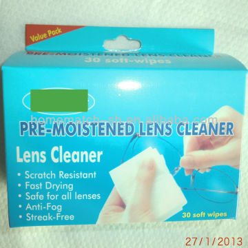 individually wrapped, Lens Cleaner, Pre-Moistened Lens Cloth, Wet Wipe