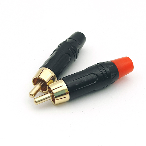 Gold-plated Male RCA Audio Speaker Plugs Cable Connector