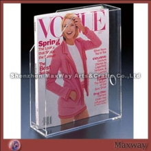 Practical Transparent Rectangle Acrylic Brochure/Leaflet/Book Display Holder/Box/Container