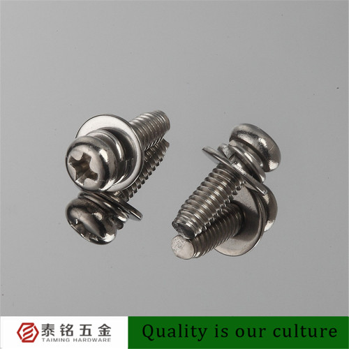 Wholesale Suppliers A2-70 Stainless Steel 304 Phillips Pan head Sems Screw