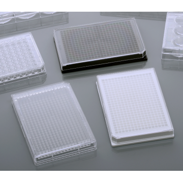 Необработанные 384-луночные планшеты для прозрачных клеток