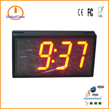 indoor 4 inch 4-digit 7-segment Red LED digital IP clock by DHCP