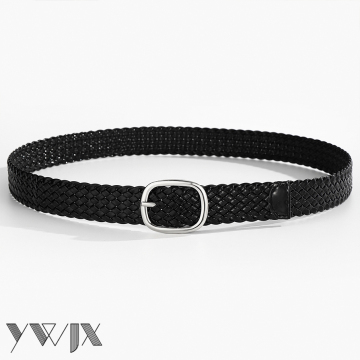 Black Minimalist Matte Leather Belt