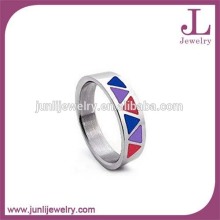 New Design Gay Men Ring Stainless Steel Rainbow Gay Wedding Rings