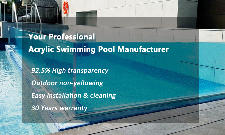 Acrylic swimming pool panel