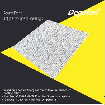 Artistic perforated Fiberglass Felt Panels