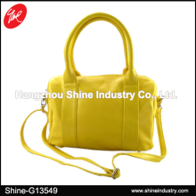 Durable Yellow PU Duffle Travel Bag
