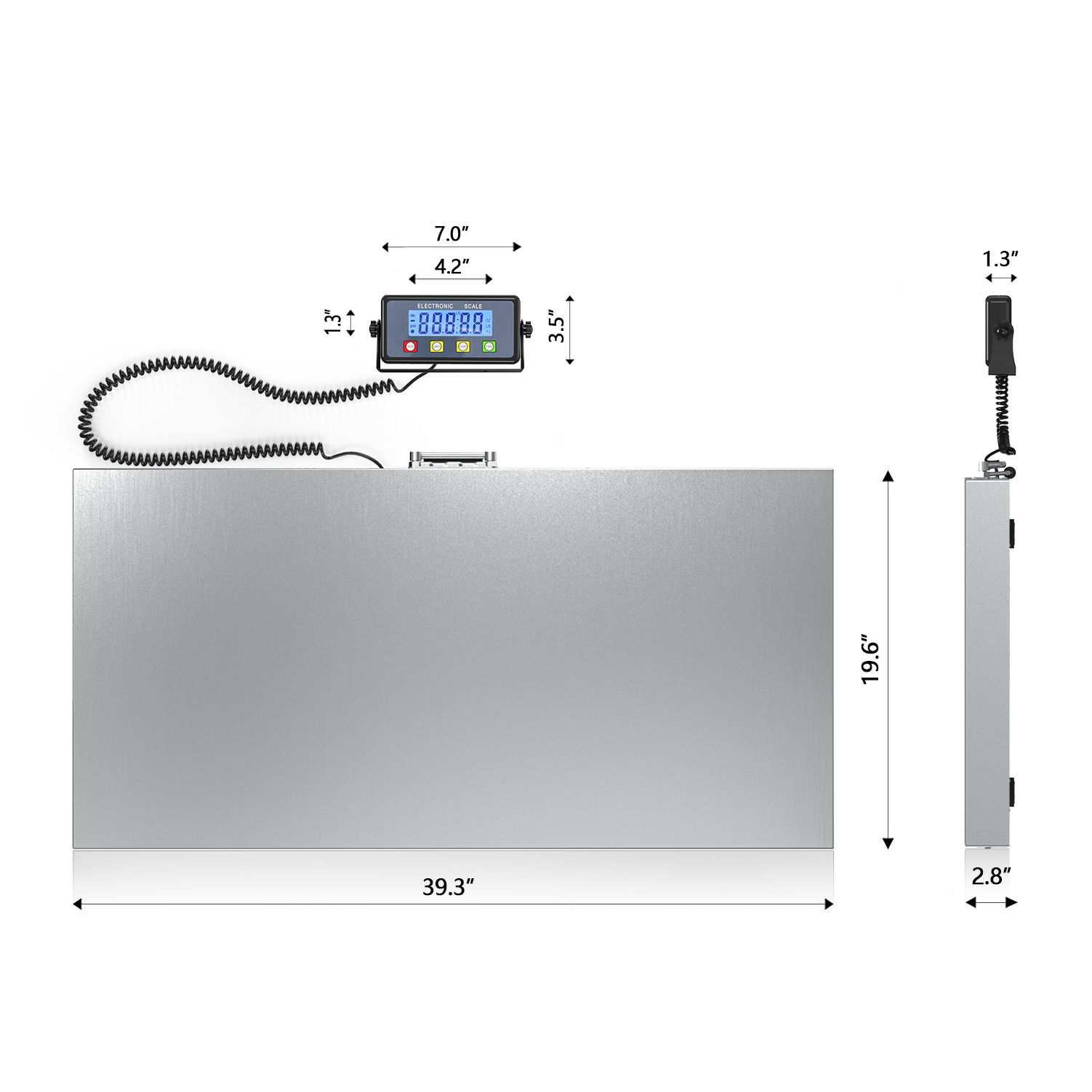SF-809A 1100lbs Heavy Duty Digital Platform Scale with Power Adapter for Vet Animal Pet Cat Dog Cattle