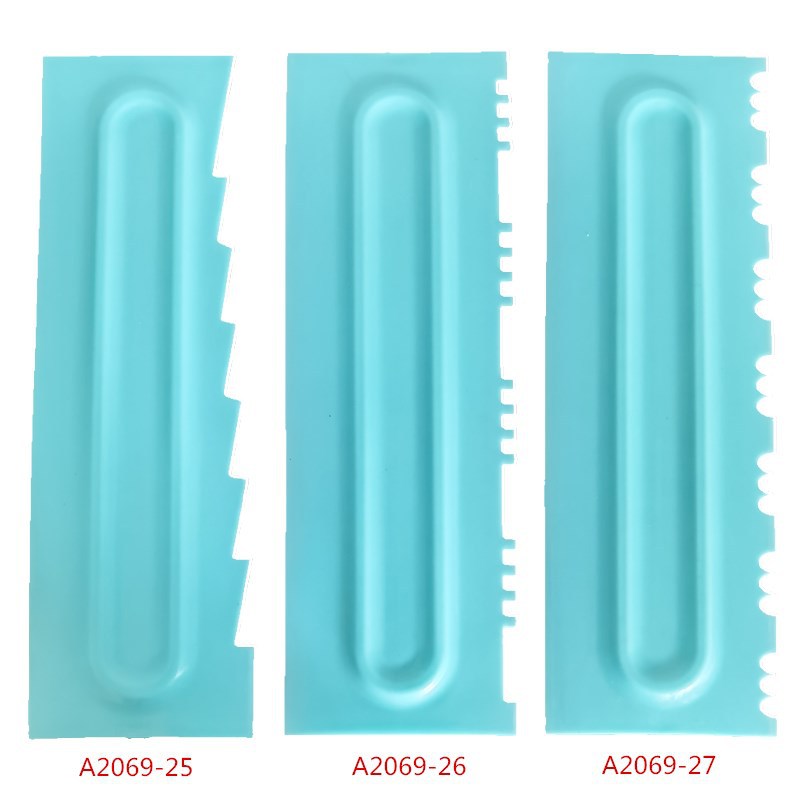 31styles Plastic Cake Cream Scraper Blue and White smoother scrapers cake pattern tool set Cake baking Tools