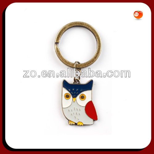 high quality Customized souvenir metal owl keychain