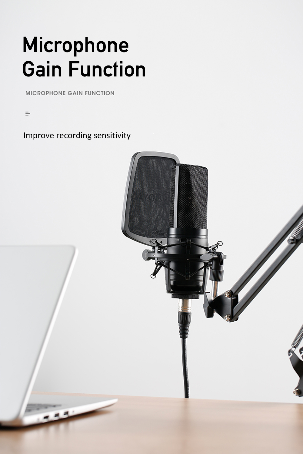 BOYA BY-M1000 Large Diaphragm Condenser Capsule Microphone for Singer Podcasting Artist Studio Mic