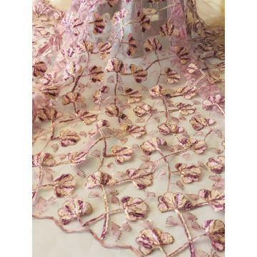 Perle Flower Edge Tissu broderie Mesh dentelle