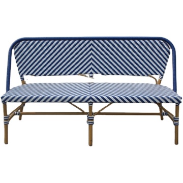 Aluminum Frame Rattan Bistro Chairs and Bench: Outdoor Commercial Furniture Collection