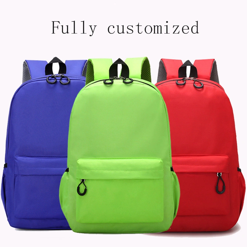 Blank Bulk OEM Custom Cheap Canvas Bag Primary Middle School Backpack for Students