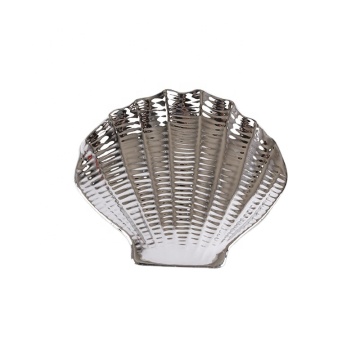 Wholesale Electroplated Silver Shell-shaped Jewelry Tray