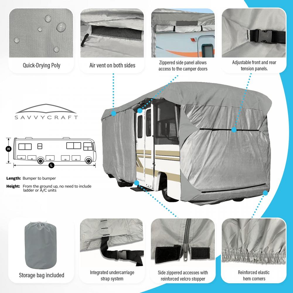 Kelas tugas berat A RV Motorhome Cover