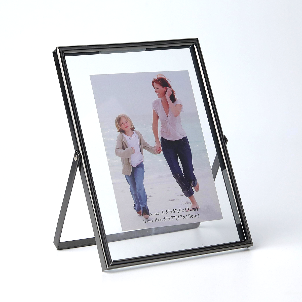 Nordic Metal Stereo Glass Photo Frame INS Creative Metal Desk Decorative Frame 6 7 Inches Picture Frame