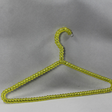 Yellow Crystal Bead Clothes Hanger