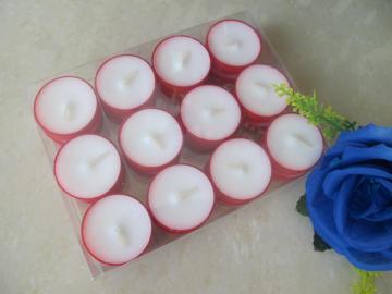 Unscented Box Pack Red Cup Tealight Candle