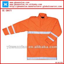 CE safety polyester reflective high orange jacket