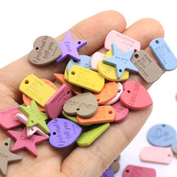 Wholesale Acrylic Double Side Letter Heart Charms Pendants Beads Antique Bronze Plated,yes 100pcs/bag Multi Size CY-MSB365 Sola