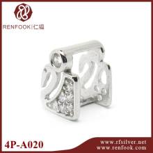 Wholesale jewelry findings 925 silver pendant bail with cz